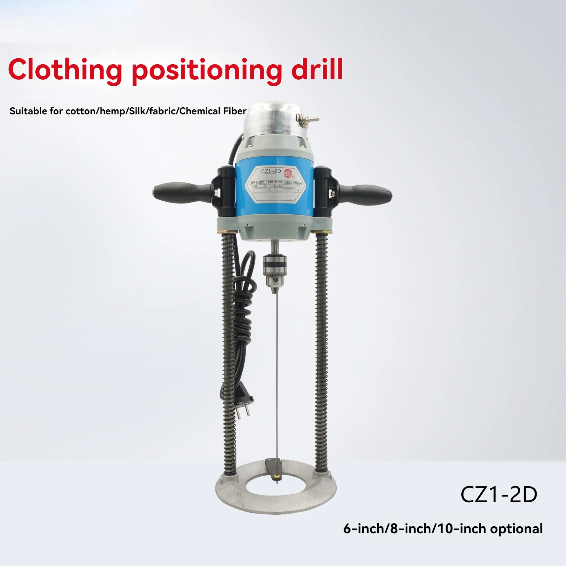 6/8/10inch Electric Clothing Positioning Drilling Machine Clothing Fabric/Silk Cutting