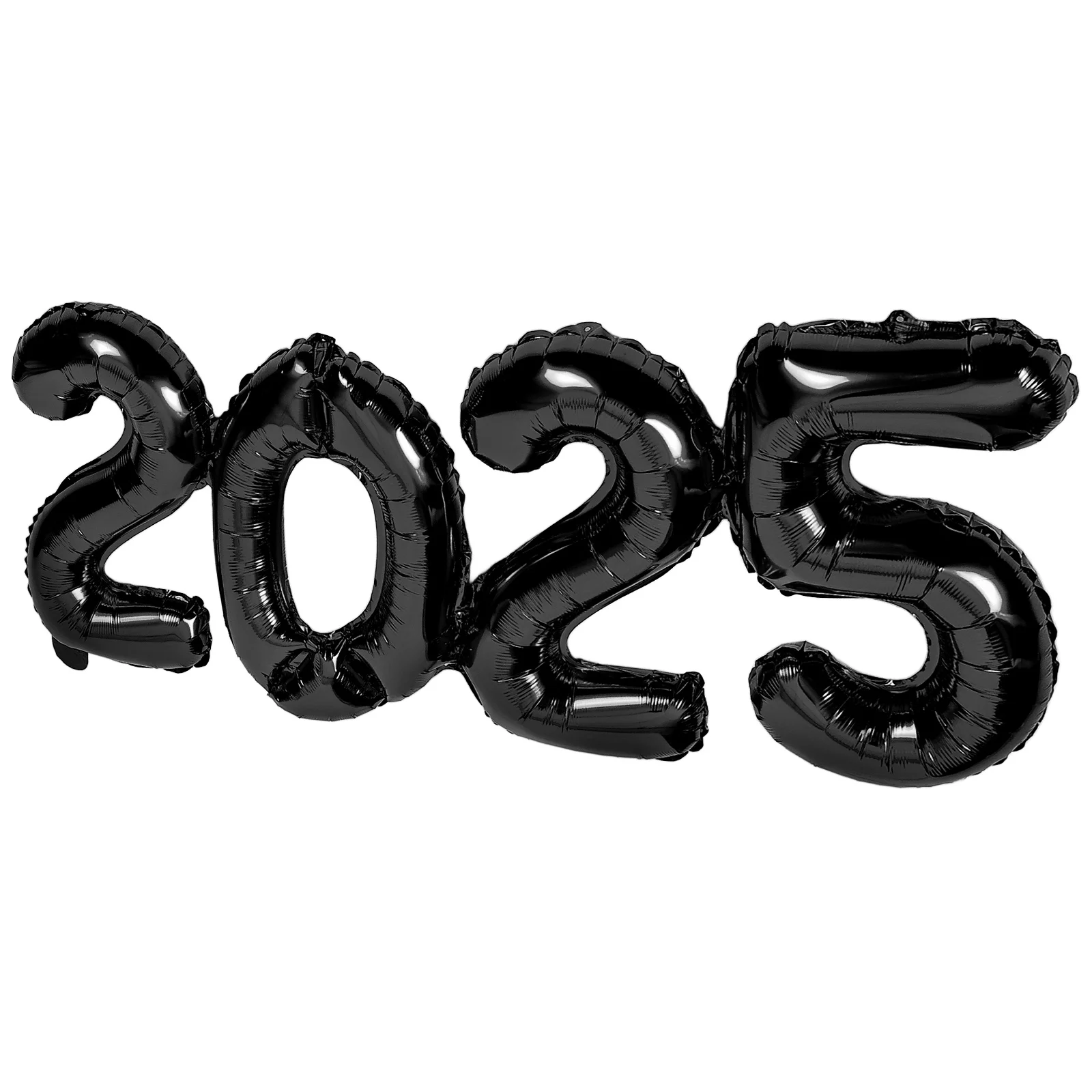 

Gold Black Silver Balloons 2025 Happy Birthday Aluminum Film for Graduation Party Number
