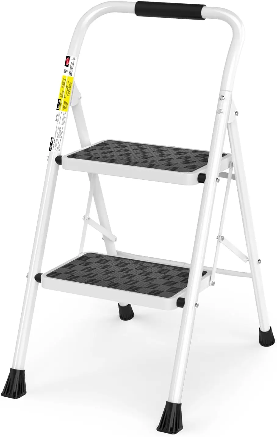

2 Step Stool for Adults Folding Step Stool with Cushioned Handle with Wide Anti-Slip Pedal Ergonomic Design