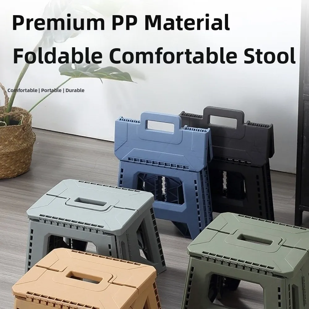 Lightweight Collapsible Folding Stool Thickened Heavy-Duty Step Chair Durable Portable Camping Stool