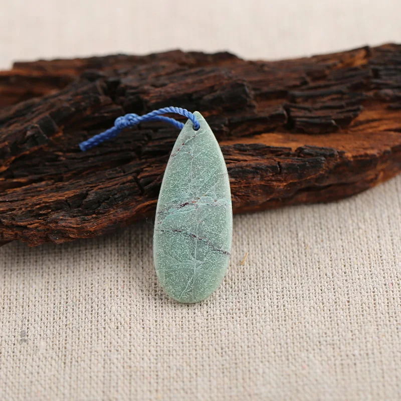 B&F Heart Chrysocolla Earring Beads, Handmade Natural stones beads, Polished Stones for jewelry Making Supplies