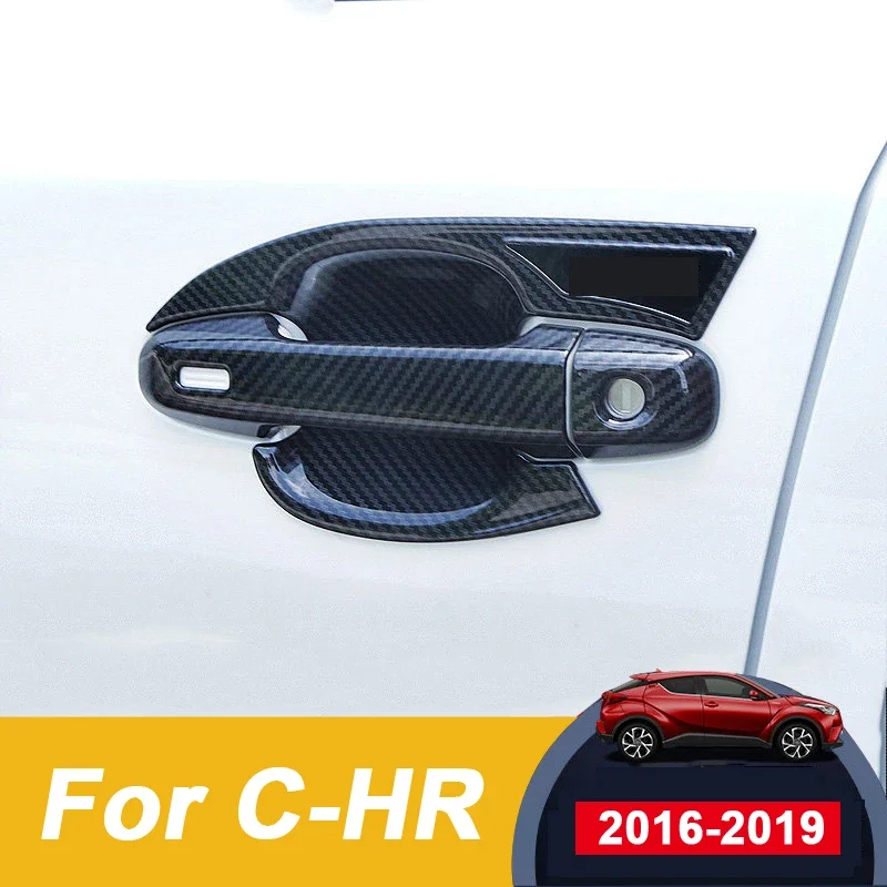 

Car External Outer Door Handle Catch Cover trim Cap Door Bowl Protection Sticker For Toyota C-HR CHR 2016 2017 2018 2019 2020