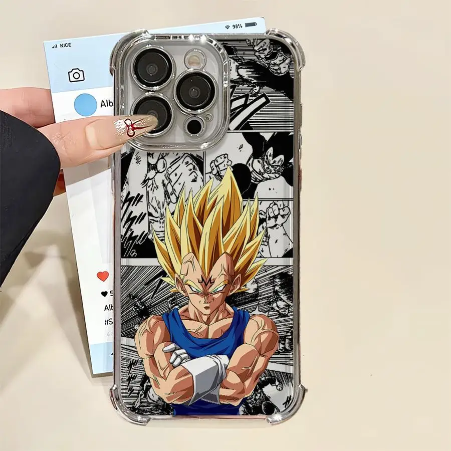 เคสสำหรับ iPhone 15 Plus 16 Pro Max 12 14 11 13 เคสนิ่มลายการ์ตูนอนิเมะเท่ๆ