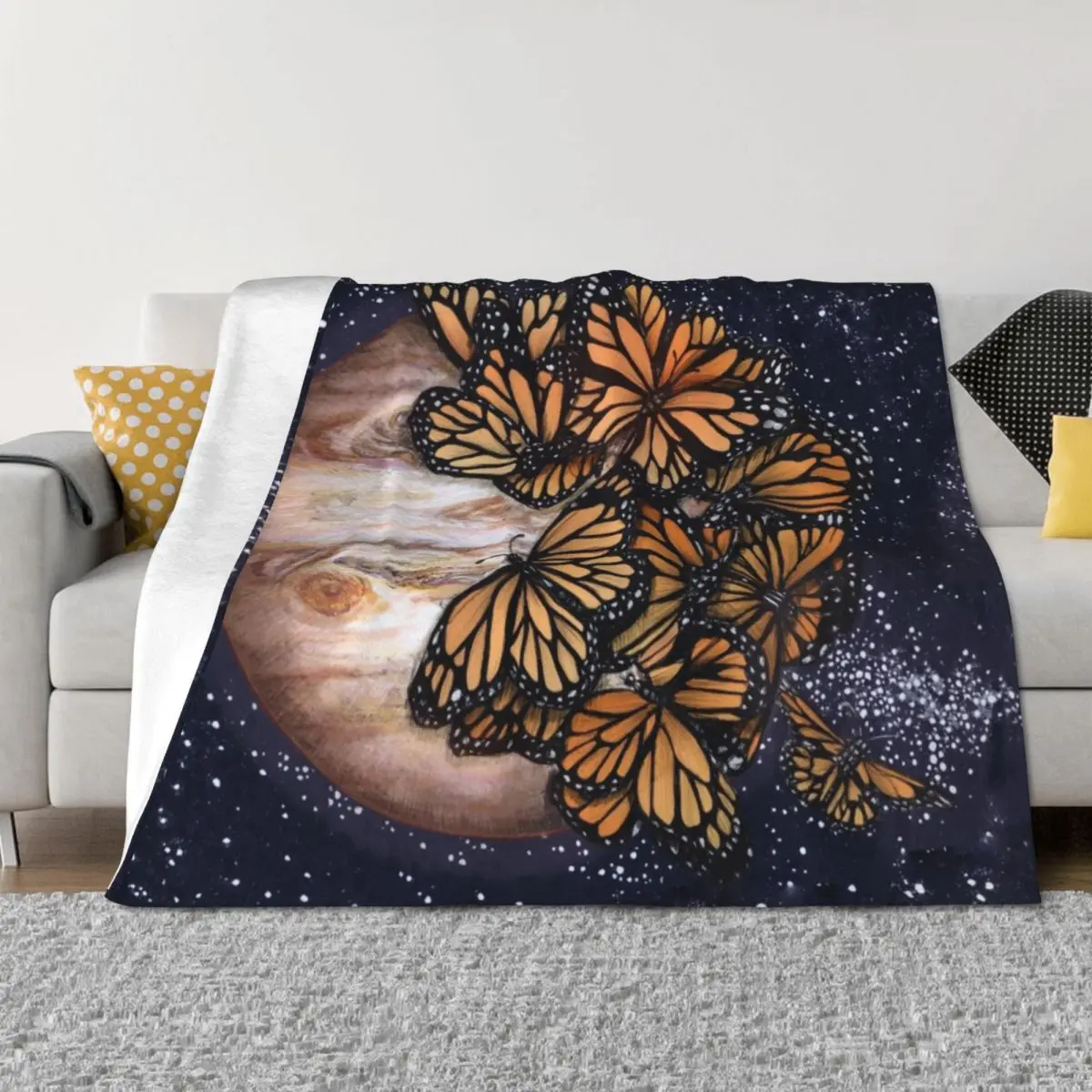 

Jupiter's Butterflies Colour Version Throw Blanket Luxury Designer Soft Plaid heavy to sleep cosplay anime Blankets