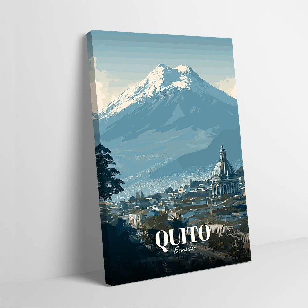 Póster de impresión de viaje de Quito Ecuador, imágenes personalizables, cuadro sobre lienzo para pared, accesorios interiores, decoración, juegos