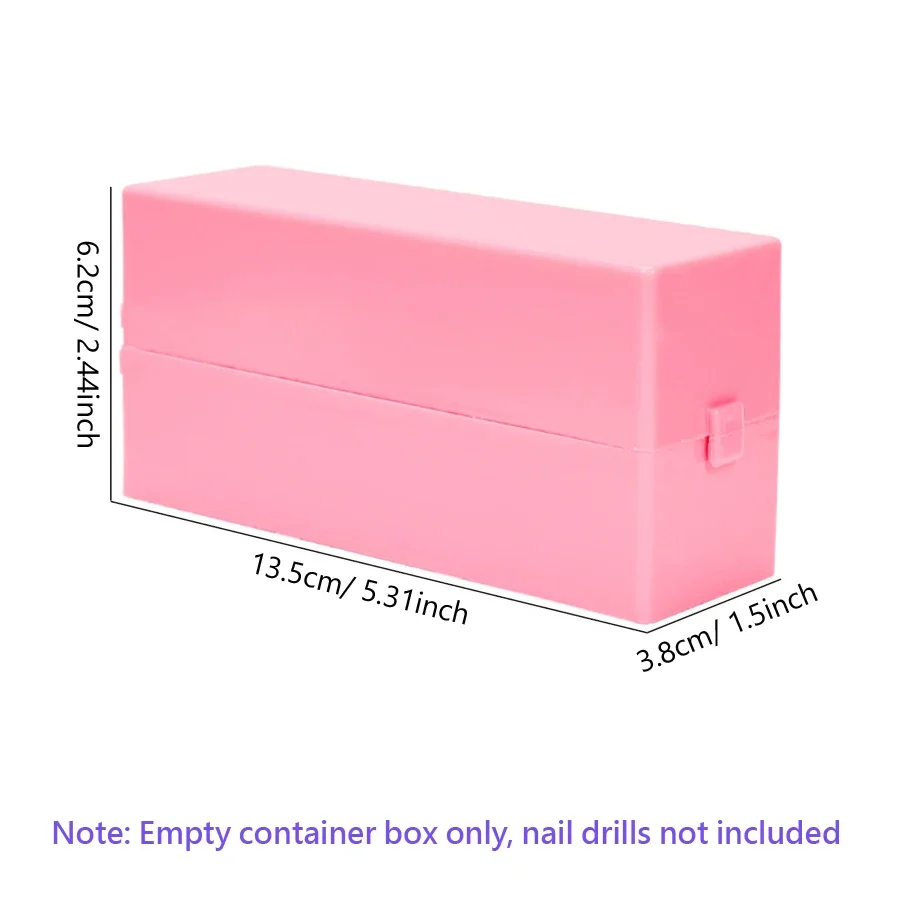 30-Slot Nail Drill Bit Storage Case, Portable Organizer & Display Stand for Nail Art Burs, Salon Accessories