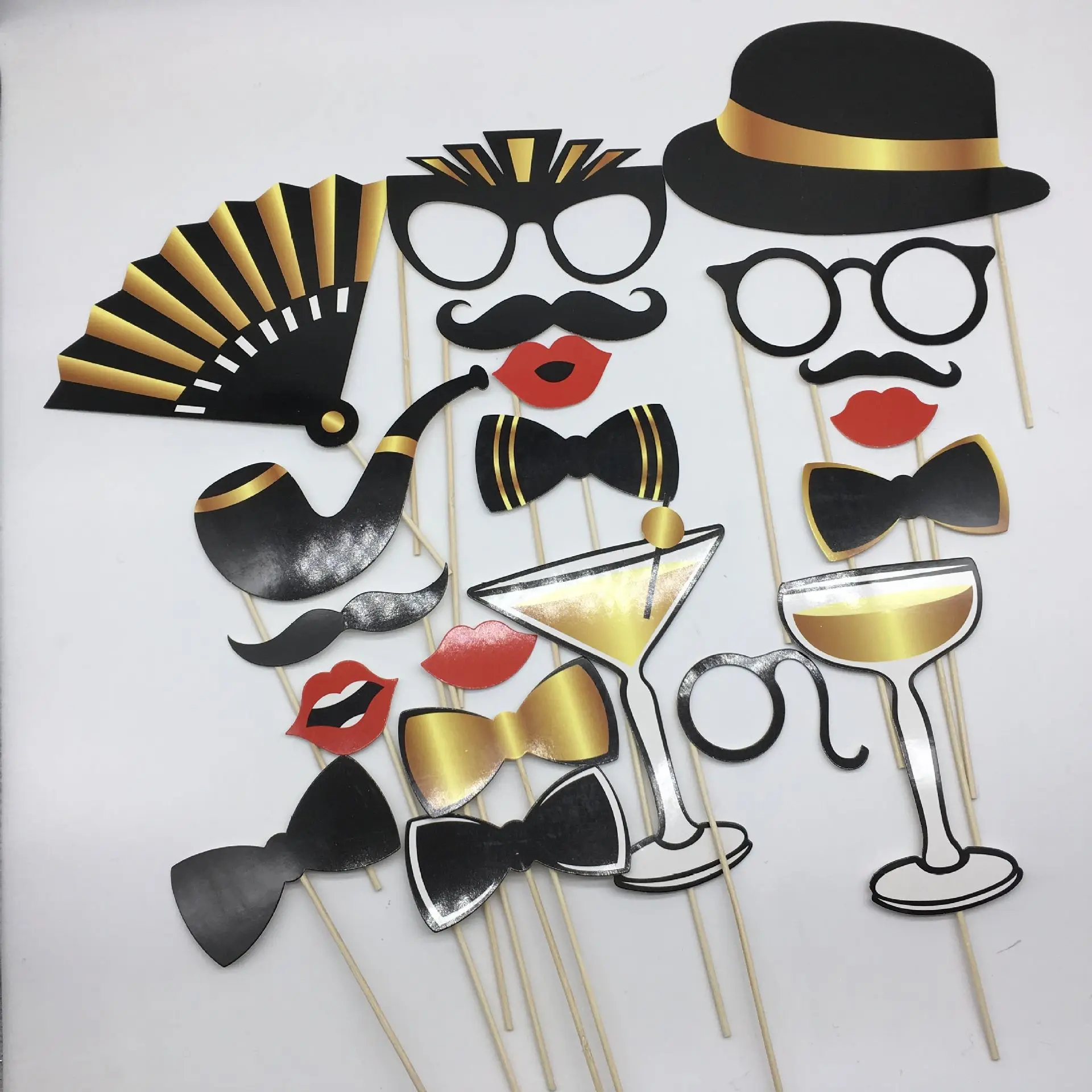 Wedding Photography Props Funny Selfies Mustache Glasses Team Bride Groom Photo Booth Props Bridal Shower DIY Wedding Decoration 5