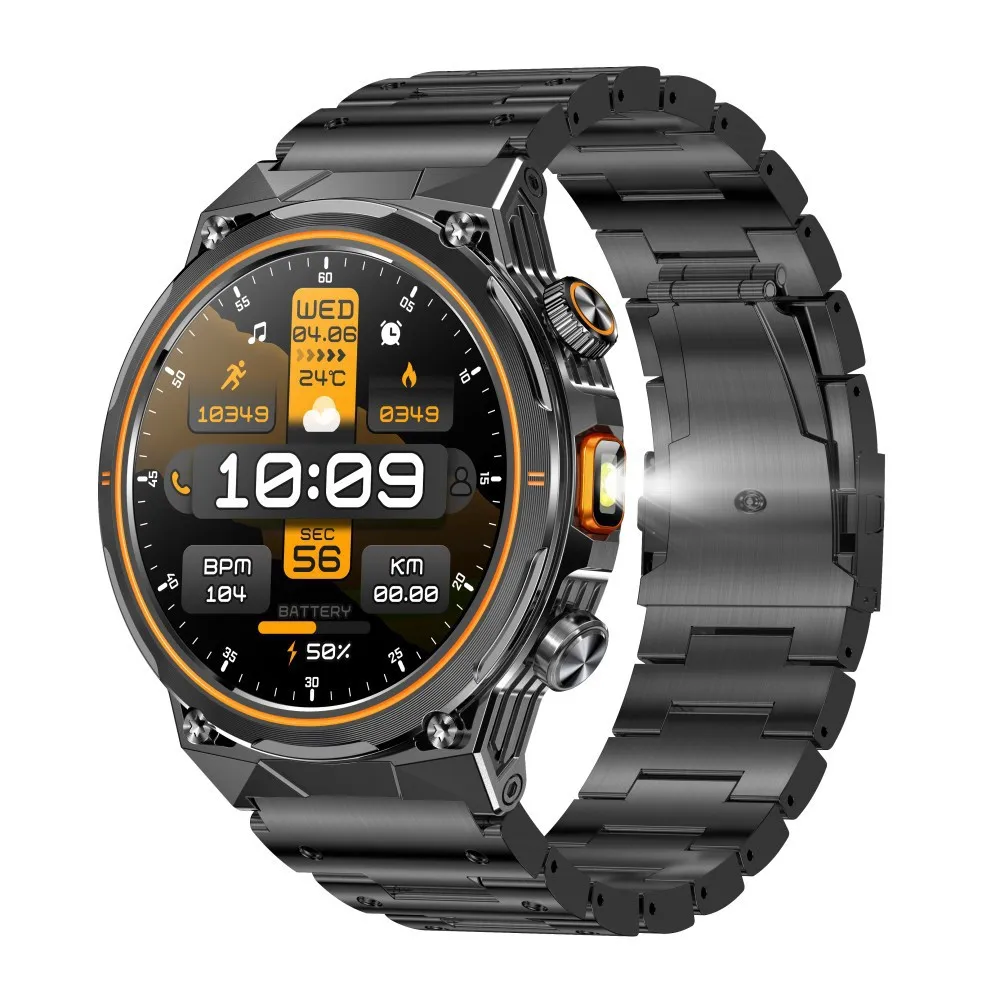 AK81 Smart Watch Men Bluetooth Call Smartwatches Electronic Wristwatch Smartband with Flashlight Wrist Watches Fitness Bracelet