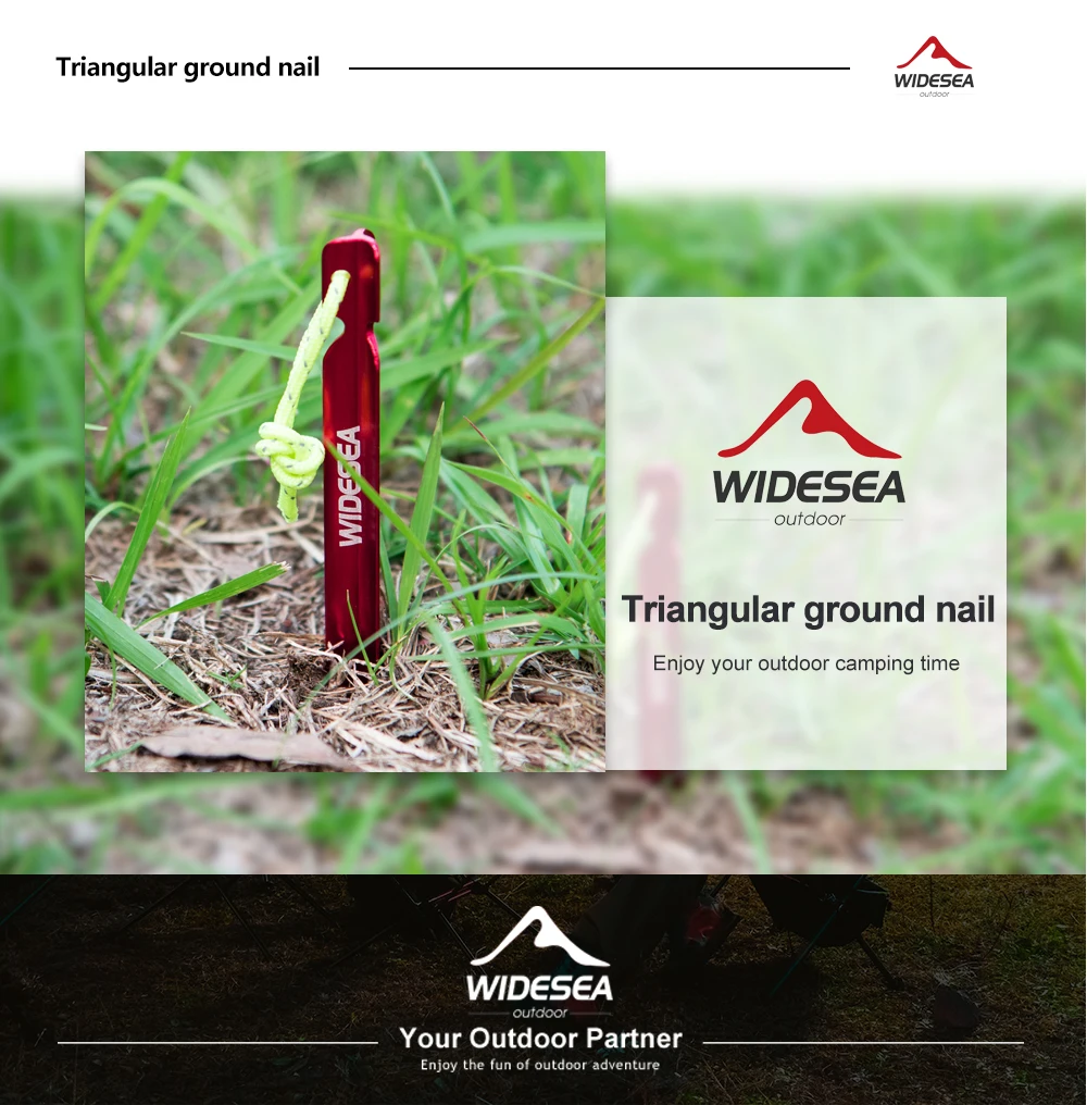 Widesea Camping 4 Stück/Set Zeltheringe Heringe Nägel für Hartschnee Boden Outdoor Zubehör Unterschlupf Ausrüstung Zubehör Wandern Tourist – Detail 6