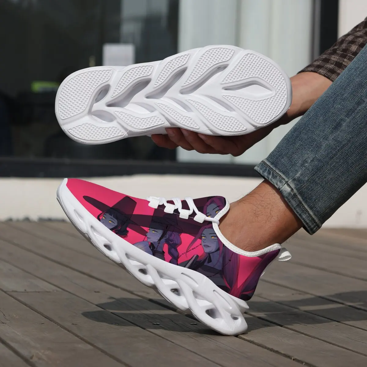 Новинка 2025, женская обувь, розовая спортивная обувь с персонажем аниме, легкая, удобная, модная обувь для пар, модные кроссовки