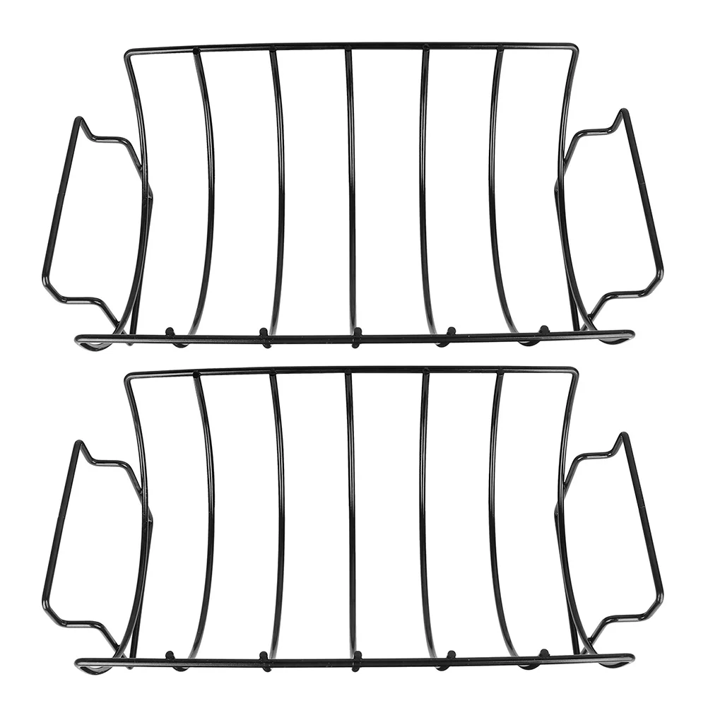 

2Pcs BBQ Grill Rack Durable Iron Barbecue Shelf Non stick Paint Large Capacity Outdoor Camping Patio Portable Reusable