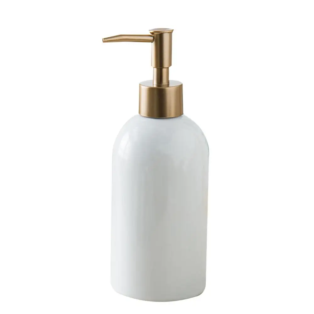 420ml Ceramic Liquid Soap Dispenser Shampoo Bottle Hand Sanitizer Shower Gel Soap Bottle Hand Soap Dispenser Empty Pump Bottle