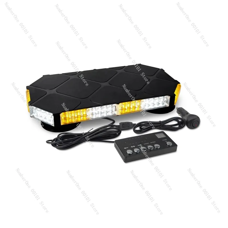 

Автомобильный 56 светодиодный сигнальный светильник с коротким рядом, желтая вспышка на крыше, магнитная вспышка, сигнальная лампа на крыше