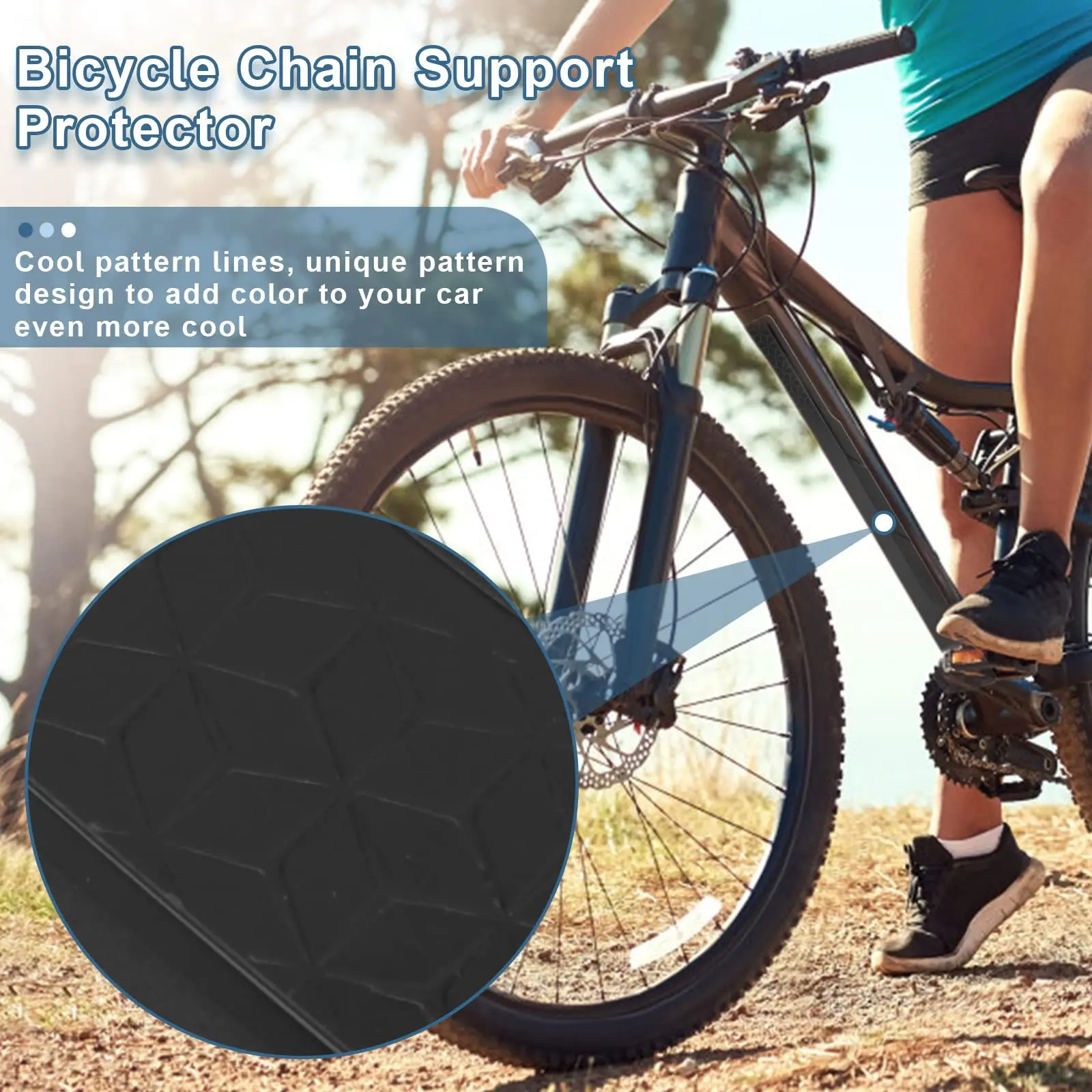 Bicycle Frame Protection Sticker MTB Road Guard Cover Removable Bike Down Tube Anti-Scratch Sticker Tape Protector Cycling