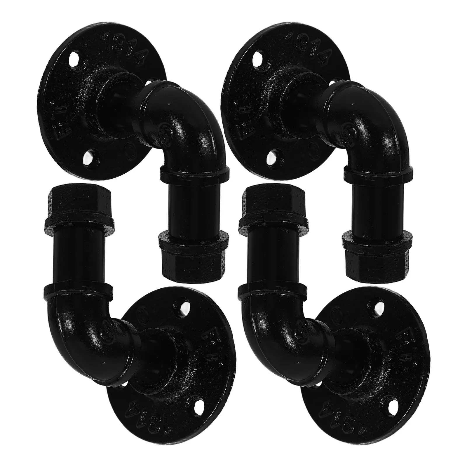 

Набор из 4 прочных металлических настенных крючков в индустриальном стиле, винтажные, для одежды, шляп, пальто, полотенец, декоративные крючки для дома и офиса