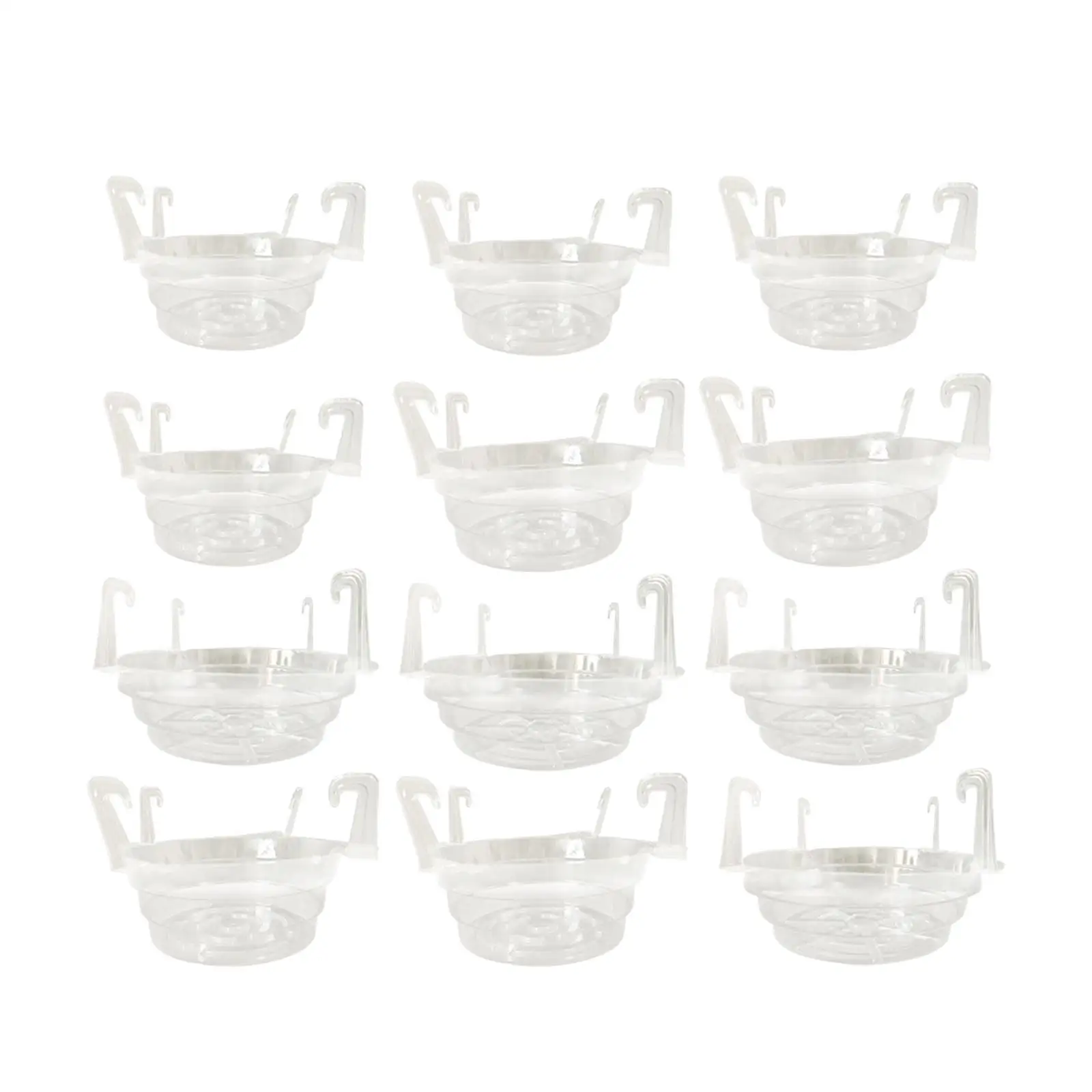 

12 шт. прозрачные блюдца для растений с крючком, цветочный горшок, блюдце, горшок для растений, блюдца, подносы для цветочных горшков для дренажа воды в помещении и на открытом воздухе