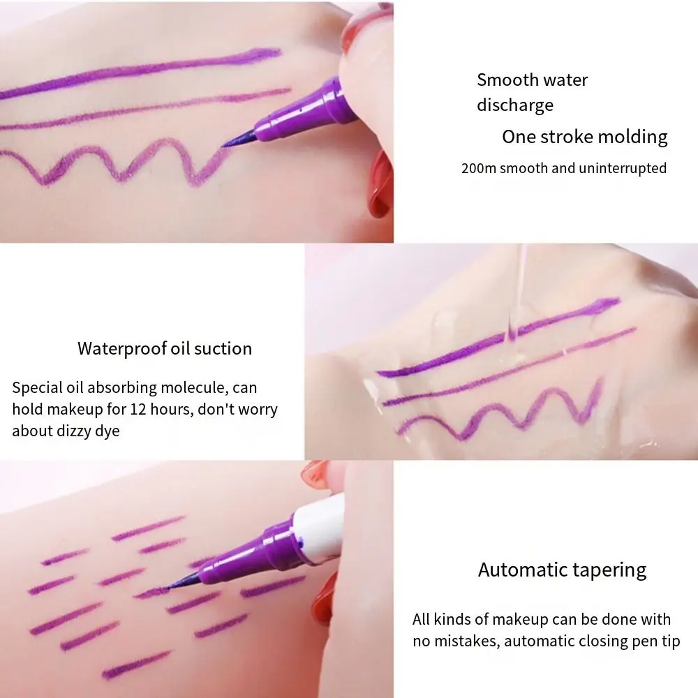 Rosto desenho coreano colorido fosco delineador natural colorido caneta delineador líquido caneta delineador lápis ferramenta de maquiagem dos olhos