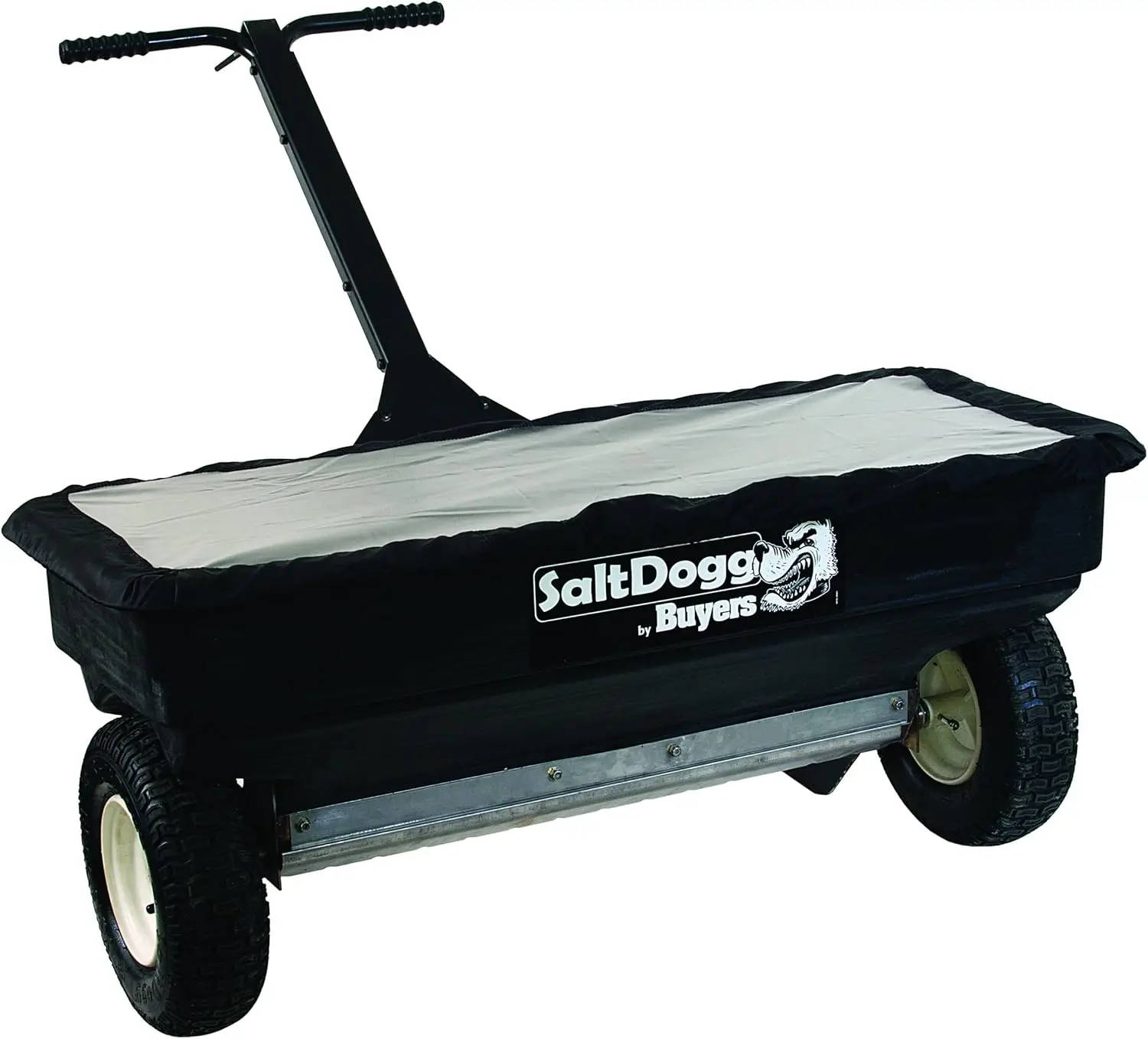 Wb400 Professional 200 Lb Capacity Walk Behind Drop Salt Spreader, Black