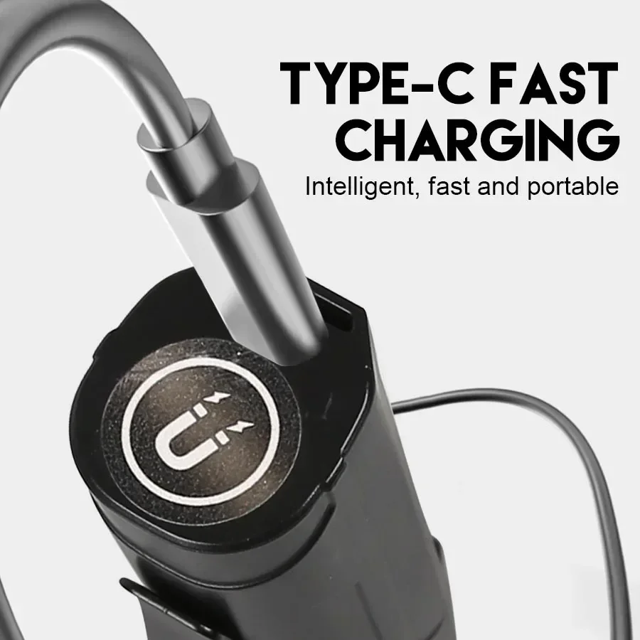 ضوء قوي LED مصباح يدوي نوع C الشعلة القابلة لإعادة الشحن مع مغناطيس قوي، COB الجانب ضوء أضواء التخييم مشاعل مقاومة للماء