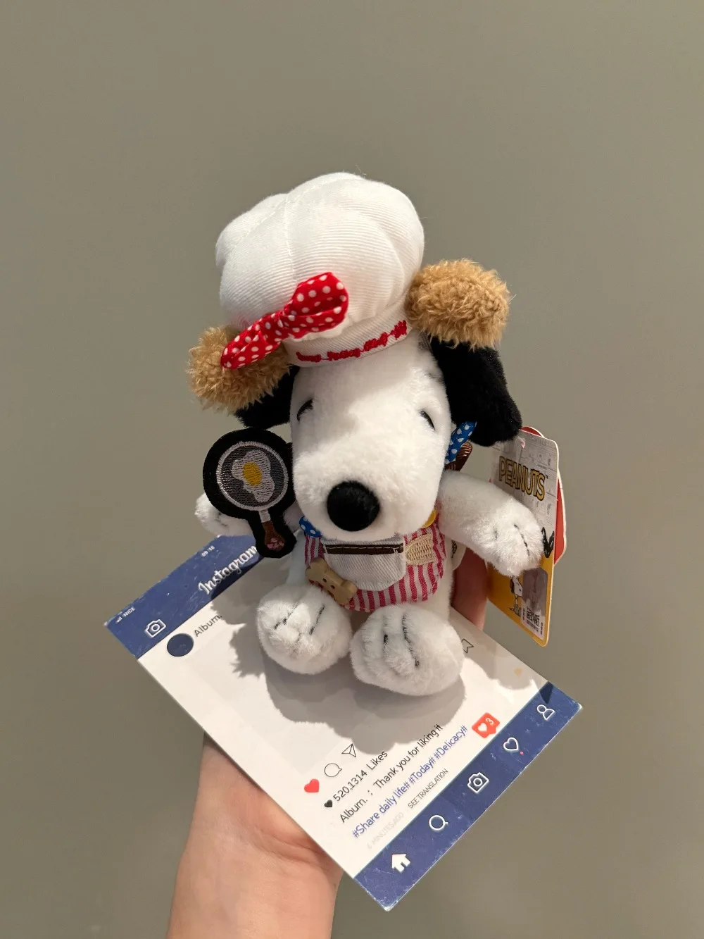 

Genuine Cute Snoopy Plush Doll Bag Pendant Baking Series Toy Keychain Gift for Girls Birthday Present