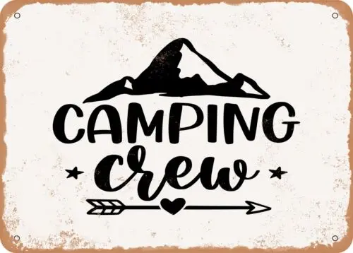 Metal Sign - Camping Crew - Vintage Look Sign