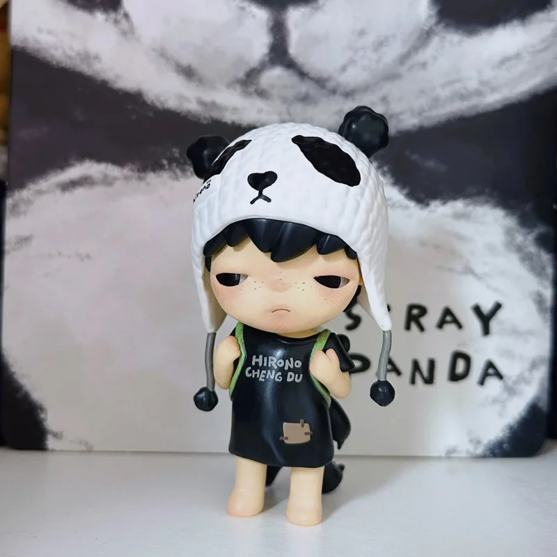 Hirono Panda Hanging Card Chengdu Limited Anime Figure Model Surrounding Doll Decoration Desktop Collection Figurine Gifts