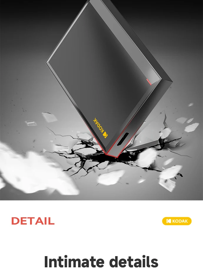 KODAK P190 Tragbare Externe Festplatte HDD 500GB 1TB USB 3.0 Mechanische Mobile Festplatte für PC Laptop Gaming-Speicher – Detail 10