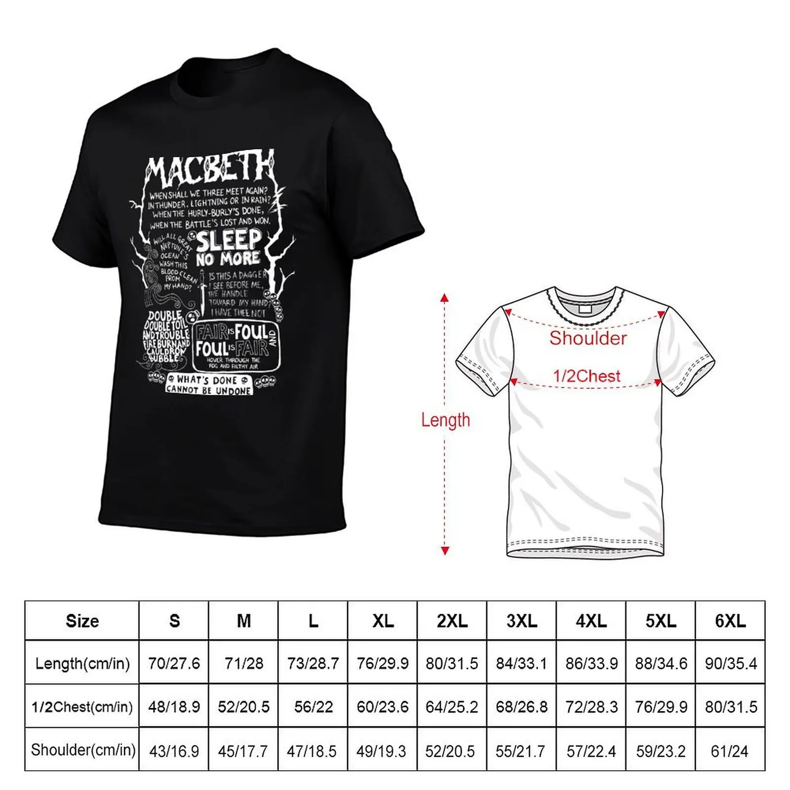 Shakespeare's Macbeth T-Shirt valentines clothes shirts graphic men graphic t shirts