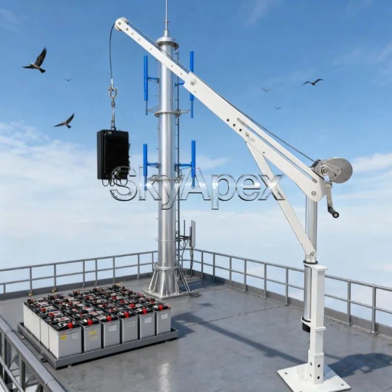 304 Stainless Steel Manual Winch Lifting Bracket With 360 Degree Rotation And Self Locking Mechanism For Submersible Pump Hoist