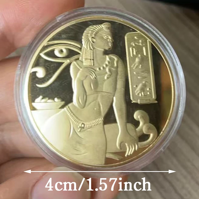 الفرعون المصري القديم عملة تذكارية الكلب رئيس أنوبيس عملة فضية تذكارية عملة الأعمال #2