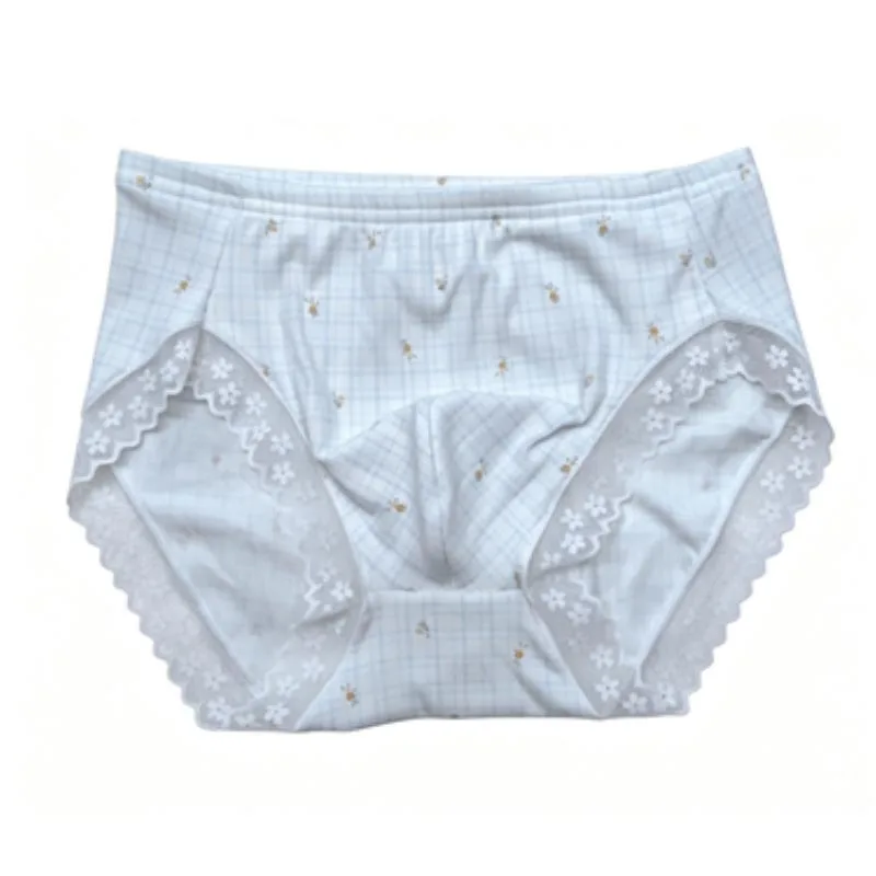 Underwear Men's Lace Trim Modal Low Waist Sexy Panties Sissy Floral Lingerie Convex Pouch Breathable Briefs