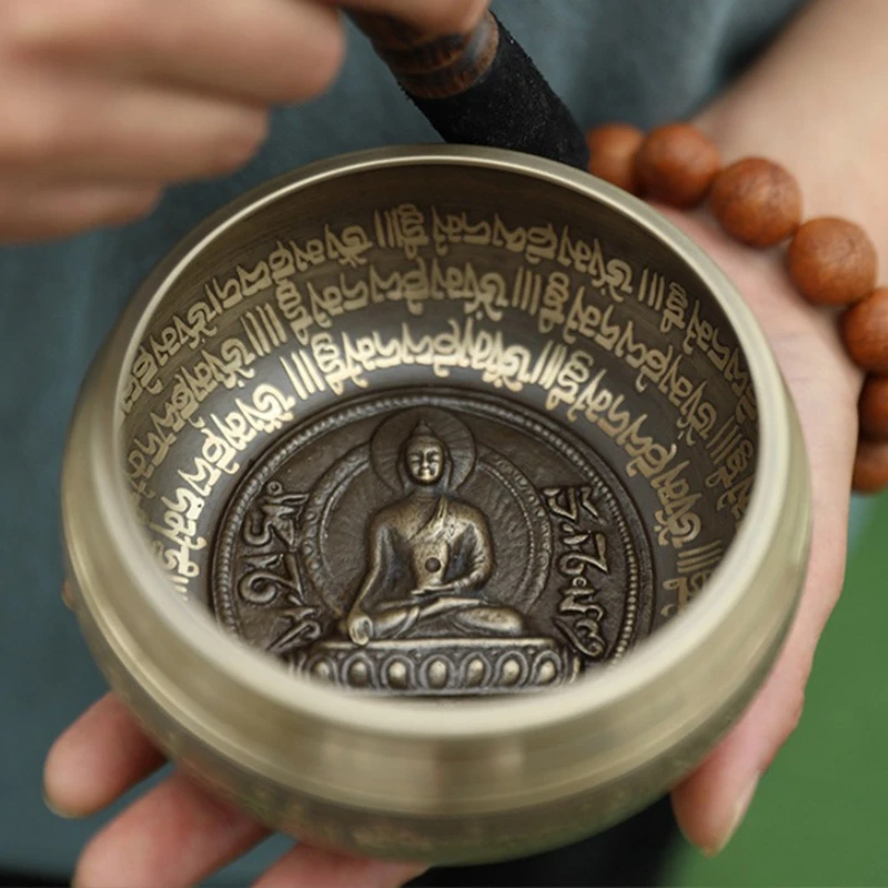 

Медная поющая чаша, ручные чаши для медитации, маленькая тибетская буддийская поющая чаша, портативные терапевтические чаши, ударный инструмент