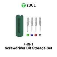 2UUL SD24 4-in-1 Screwdriver Bit Magnetic Storage Set for Mobile Phone Maintenance S2 High Hardness Alloy Steel Precision Bits