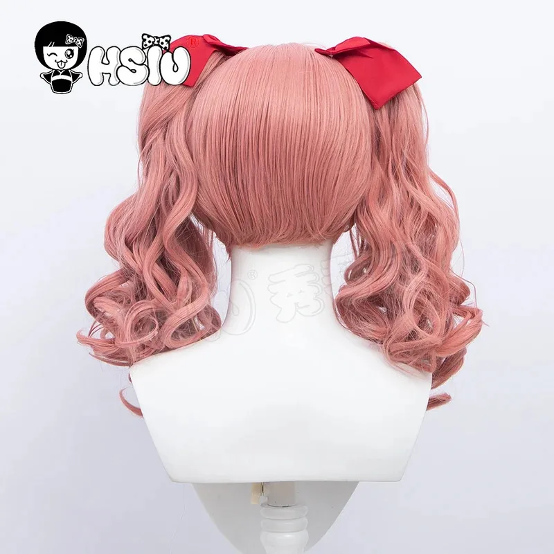 Парик CyHSIU Shirai Kuroko, аниме Toaru Kagaku No Railgun, косплей, дымчатый розовый двойной хвост, короткие волосы + бесплатная шапочка для парика + бесплатный бант