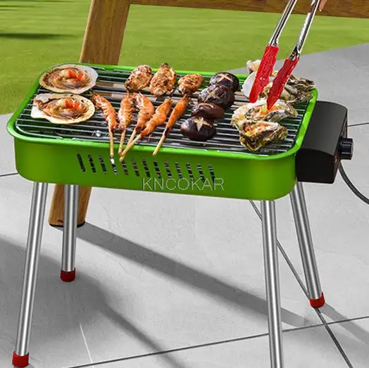 

220V Household Electric Oven Smoke-free Non Stick Baking Pan Grill Skewers Household Machine Barbecue BBQ Restaurant Equipments