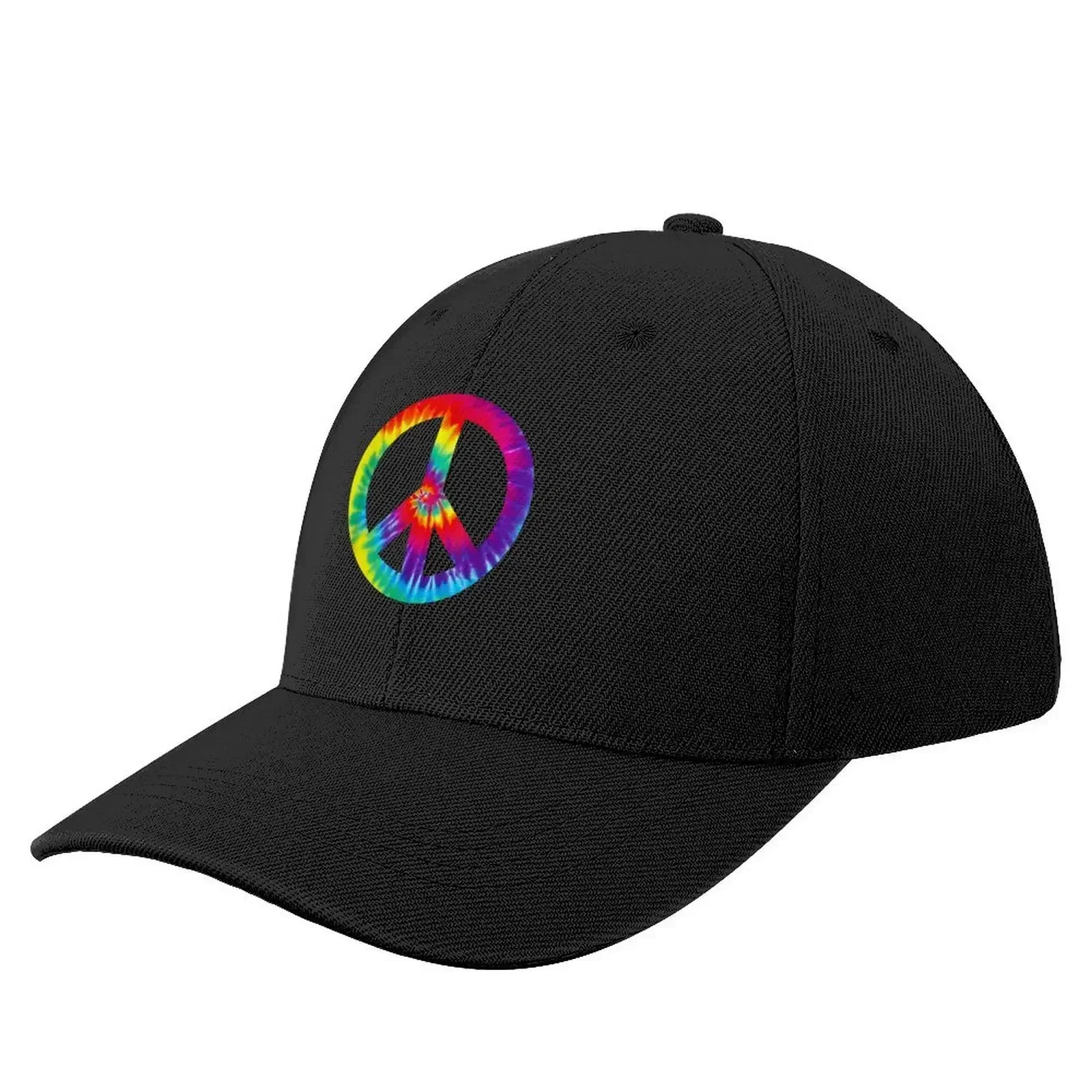 Peace Sign Symbol Tie Dye 60s 70s Hippie Costume Baseball Cap Hat Man For The Sun western Hat Women's Beach Men's