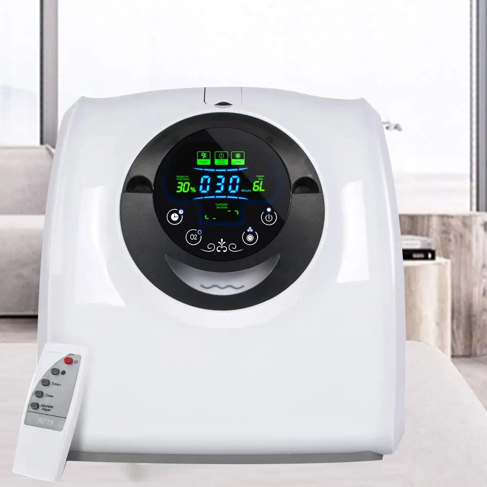 Household Oxygen Concentrator Generator 6LPM Oxygen Making Machine 24 Hours Continuous Oxygen flow Atomizer