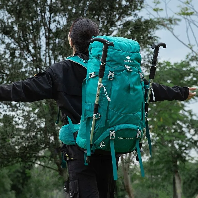50L Hiking Backpack With Suspension Back System Large Capacity Rucksack Men Women Outdoor Camping Trekking Travel