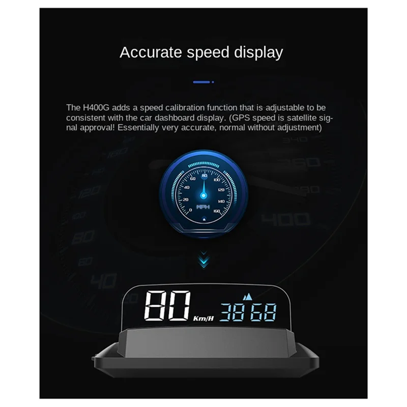 BB Universal Speed HD Suspension HUD Optical Projection Head-Up Display GPS H400G For Car GPS Automotive Supplies