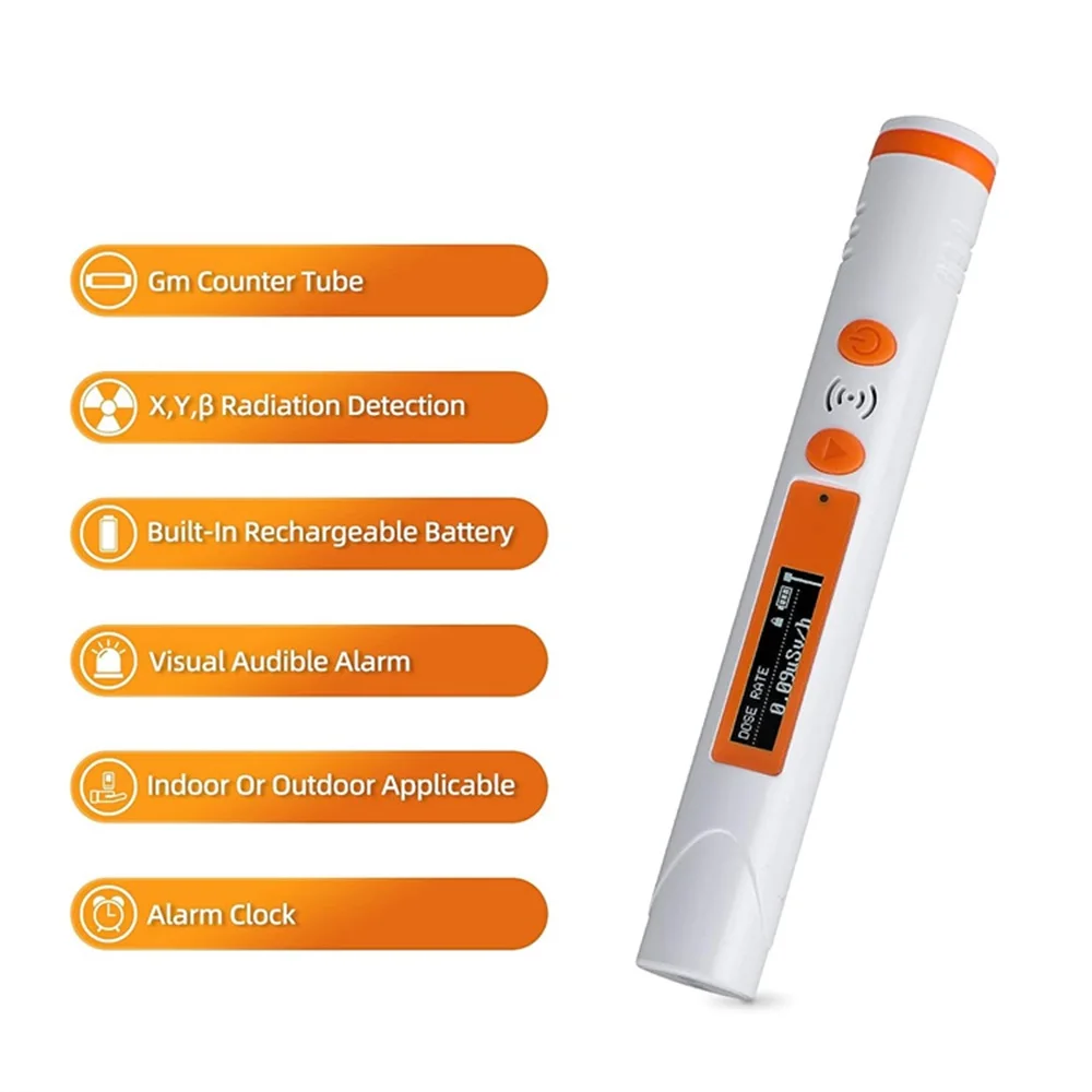 Portable Pen Written Nuclear Radiation Detector Geiger Counter Meter X Y β Ray Electromagnetic Radiation Tester Dosimeter