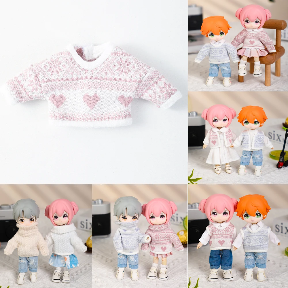 HOUZIWA OB11 Doll Sweater Clothes For 1/12 BJD Dolls