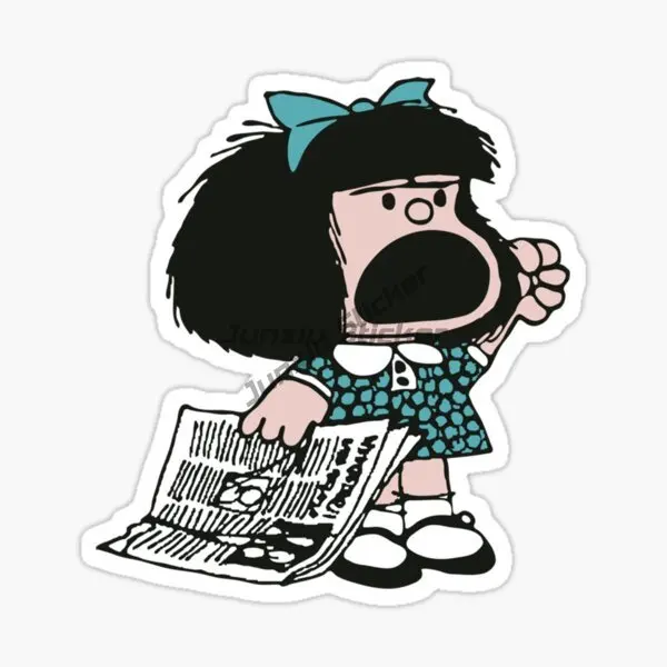 Mafalda Quino Comics Cute Catoon Sticker for Covered Scratch Decorate Window Car Truck Wall Room Table Fridge Decal Accessories