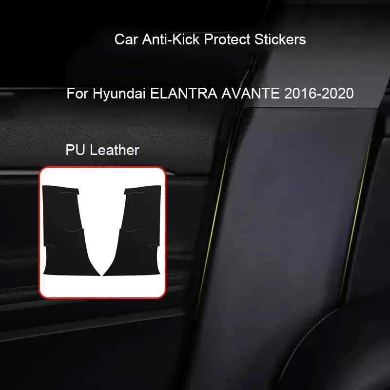 

Car B-Pillar Door Anti-Kick Protect Pad Auto Trunk Anti-Dirty Scratch Resistant Accessories For Hyundai Elantra Avante 2012-2020