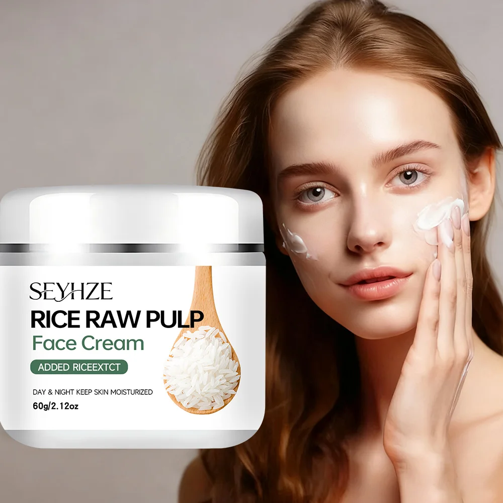 SEYHZE Rice Ferment Moisturizing Cream - Rich in Ceramides Collagen & Retinol for Deep Hydration Brightening & Firming Suitable