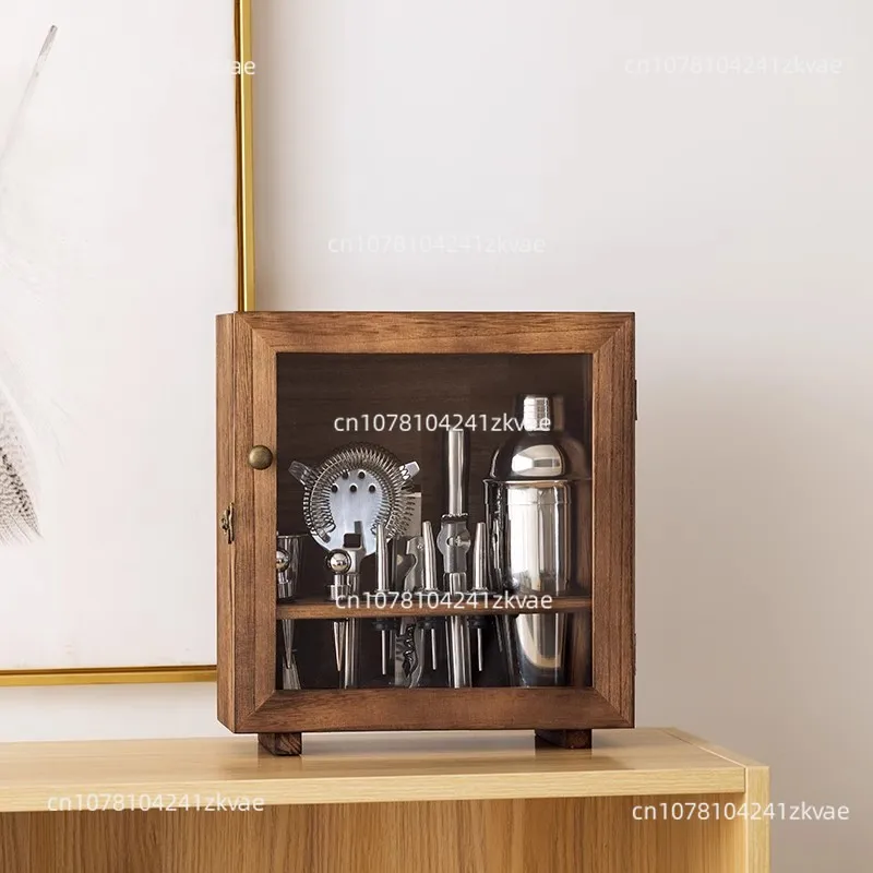 

Wine mixer set, dustproof wooden box, 304 stainless steel shake pot, bar supplies, professional wine mixing tools