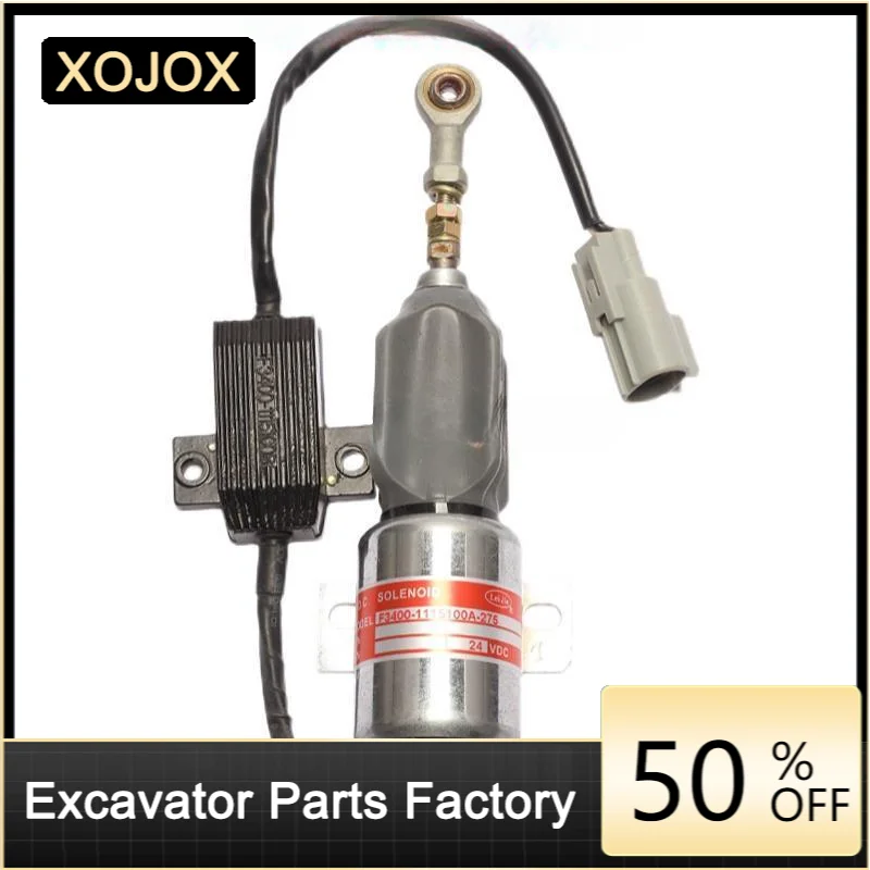 

XOJOX For Yuchai 4F90 Jinbei Pickup Truck Oil Cutoff Switch Flameout Solenoid Valve Iron F3400-1115100A-275 Accessories