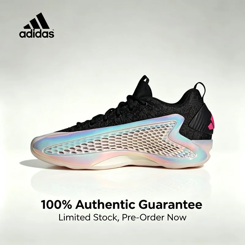Adidas A.E. 1 Low Snake Year Limited Edition Comfortable Stylish Low-Top Basketball Shoes Unisex Pink, Blue, Black JS0646