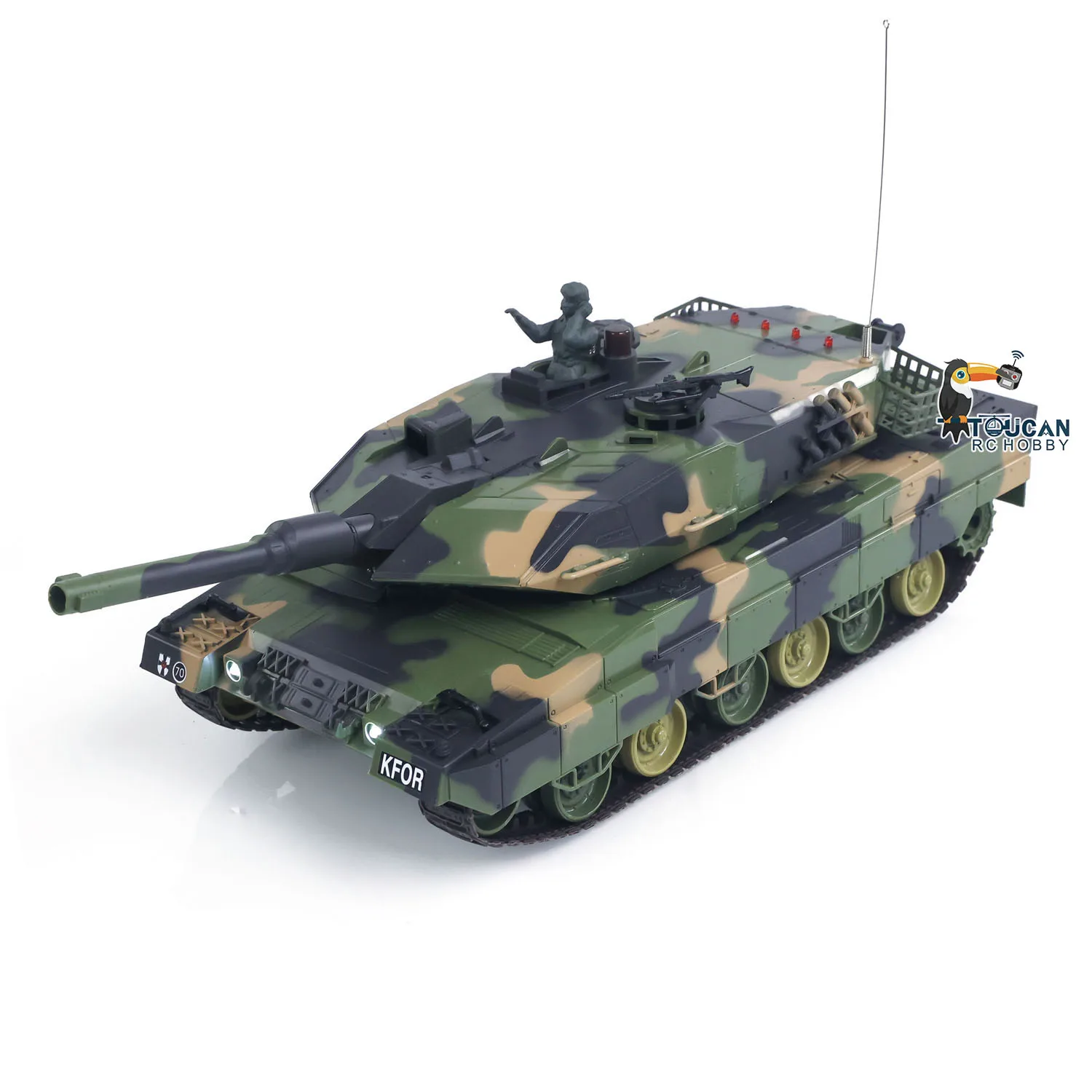 Heng Long 3809 1/24 Mini réservoir RC Leopard2A5 télécommande modèle de char de combat BB infrarouge bataille Panzer véhicule modèle de voiture jouet