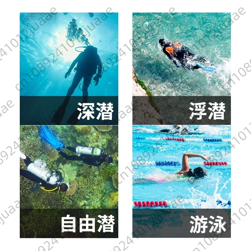 Swimming Snorkeling 3-Color Silicone Rubber Free Diving Lung Flippers Mid-Length Heel-Style Long Flippers