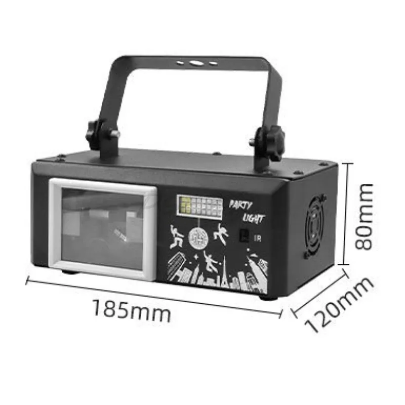 Full Color Animation Laser Light DMX 512 Beam Projection KTV Rotating Light Show Strobe Atmosphere Light